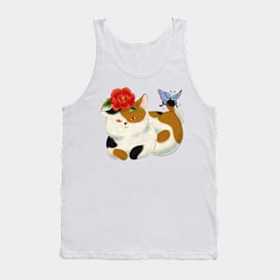 Minhwa: Cat and Butterfly D Type Tank Top